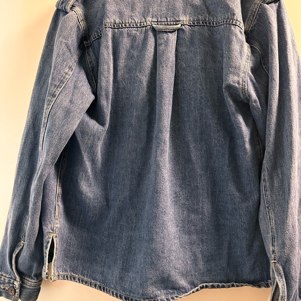 Denim Button-Up Jacket - image 2